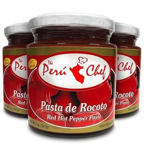 Generic Peru chef Pasta de Rocoto Peruana 227 g / Rocoto Hot Pepper Paste 8薬局衡オンス / 3 Pack