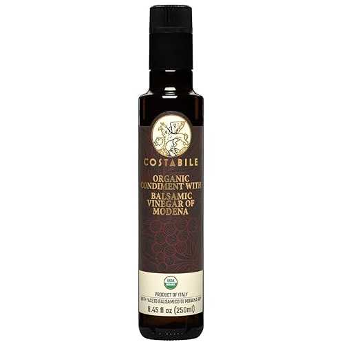 Costabile italian balsamic vinegar from italy, Modena Balsamic Vinegar Organic Barrel Aged Made インチ Italy, Rich Flavor, Natural Ingredients, Thick Texture, Gourmet Finish, Traditional Method - 8.45 Fl. Oz.