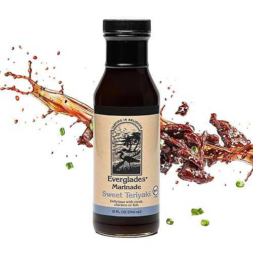 Everglades Sweet Teriyaki Marinade \u0026 Glaze - Bold Blend of Spices \u0026 Peppers - 12 薬局衡オンス