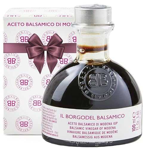 Il Borgo del Balsamico IGP Balsamic Vinegar of Modena, 3.38 fl 薬局衡オンス (100 ml), Monogram Aceto Balsamico di Modena IGP, Gourmet Balsamic Vinegar from Italy