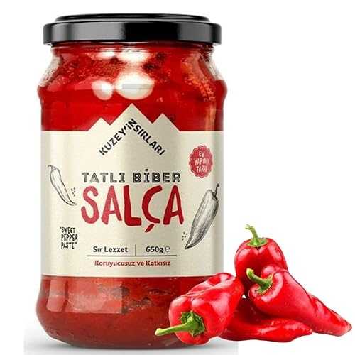 Generic Natural Sweet Pepper Paste, Additive-Free, 100% Natural, Organic, Turkish Product, 650g