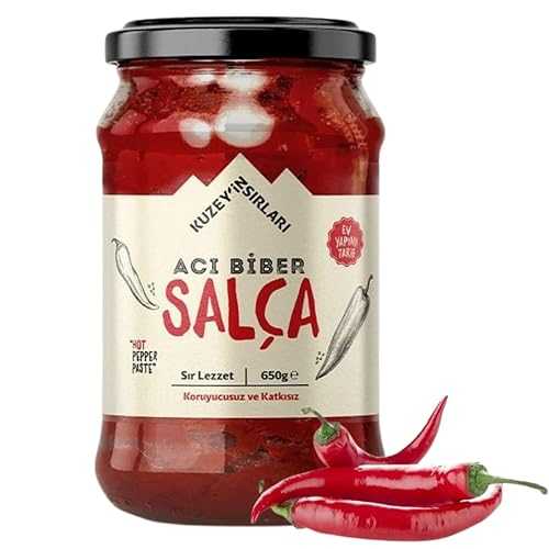 Generic Natural Hot Pepper Paste, Additive-Free, 100% Natural, Organic, Turkish Product, 650g
