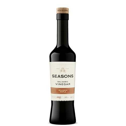 Seasons Bourbon Maple Infused Dark Balsamic Vinegar Sweet \u0026 Smoky, Perfect for Glazes, Marinades, and Roasting 2 Pack