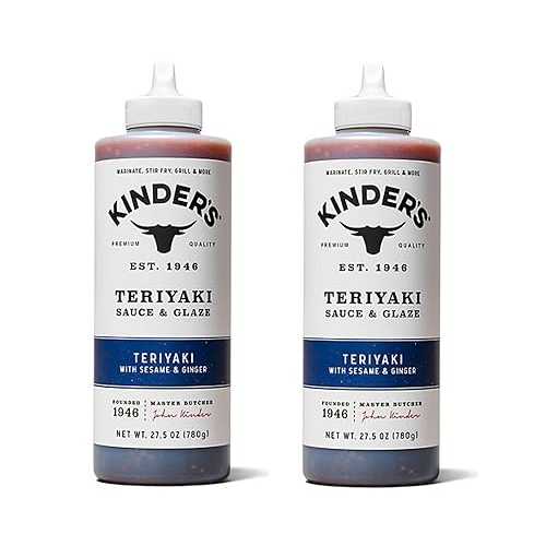 Generic Kndr Teriyaki Marinade and Sauce 27.5 薬局衡オンス. (Pack of 2) with Sesame \u0026 Ginger, Savory Flavor for Grilling, Stir-Fry, BBQ, and Roasting