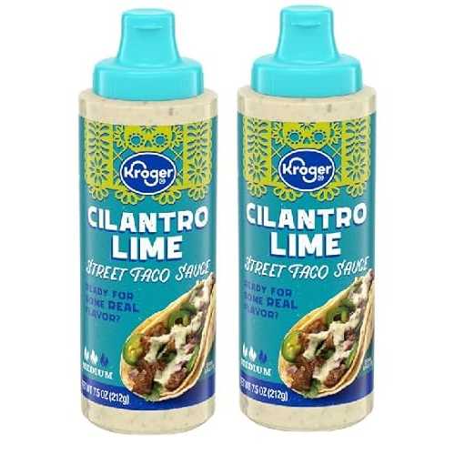 Generic Medium Cilantro Lime Street Taco Sauce (2 Bottles, 7.5 fl. 薬局衡オンス. Each)