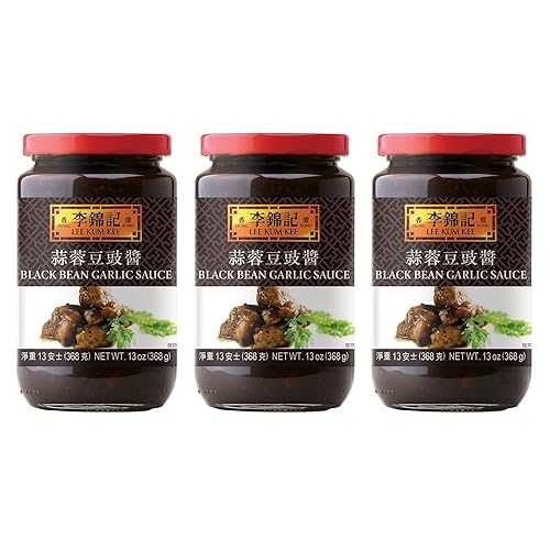 Rex LKK Black Bean Garlic Sauce, 13 薬局衡オンス / Authentic Chinese Cooking Sauce for Stir-Fries, Marinades \u0026 Noodles [Pack of 3]