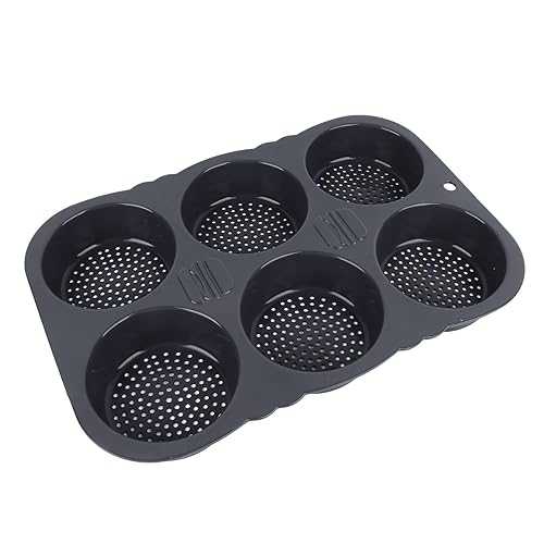 Yctze Hamburger Bun, Silicone Baking Trays (6 Cavity) Silicone Baking Accessories for Freezers, Ovens, Microwaves