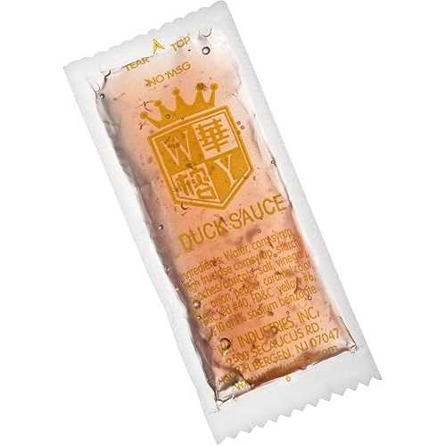 W.Y. Industries Chinese Takeout Duck Sauce Condiment Packets. 200 count single serve. Packaged インチ 10x14 KPAK food safe polybag. 71 Oz.