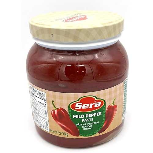Generic Seraa MILD Pepper Paste Jar 1650g No Sugar, No Artificial Preservatives. Great as a Spread or インチ Sandwiches 58.2Oz