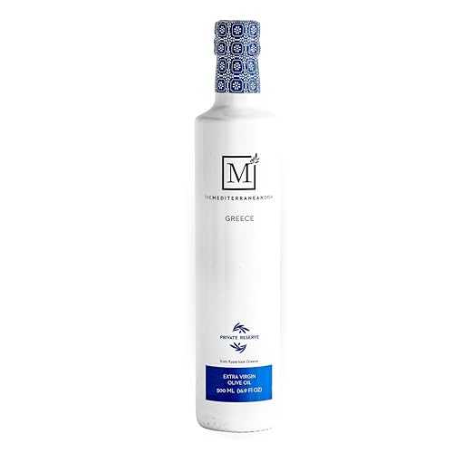 The Mediterranean Dish Private Reserve Gourmet Greek Extra Virgin Olive Oil - Cold Pressed - Single Estate Gourmet EVOO from Greece - Delicate Intensity - 500 mL Glass Bottle