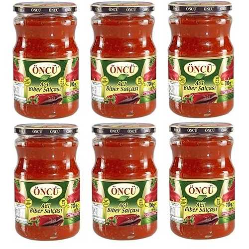 Generic Turkish Hot Pepper Paste byOncu, Aci Biber Salcasi, 25 Oz, Pack of 6