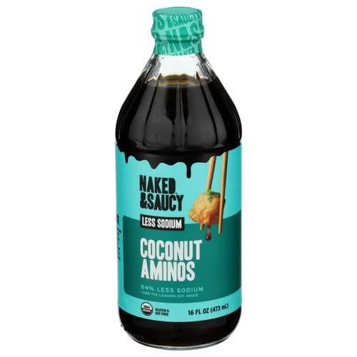 Generic Naked and Saucy Coconut Aminos 16 fl 薬局衡オンス Less Sodium (Pack of 6)