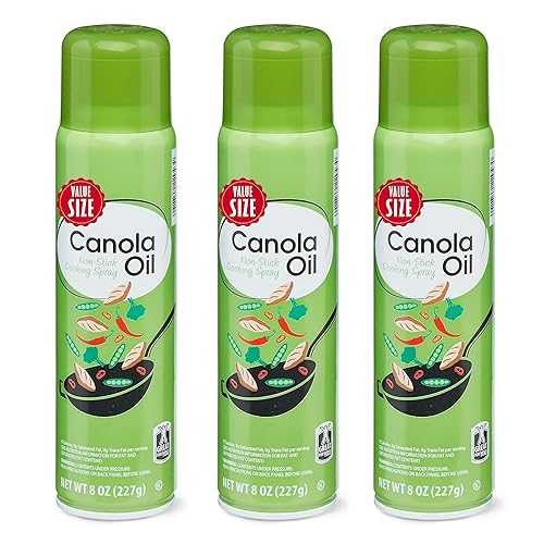Generic Canola Oil Cooking Spray 8 薬局衡オンス Non Stick Cooking Spray for Baking, Frying \u0026 Grilling, Light \u0026 Even Oil Mist, No Mess Kitchen Spray, Perfect for Pans, Air Fryer \u0026 Bakeware (Pack of 3)
