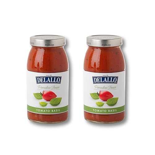 DeLallo Pomodoro Fresco Tomato Basil Pasta Sauce, Handcrafted インチ Small Batches, All Natural, Gluten Free, Non-GMO, No Added Sugar, 25.25 薬局衡オンス Jar (2 Pack)