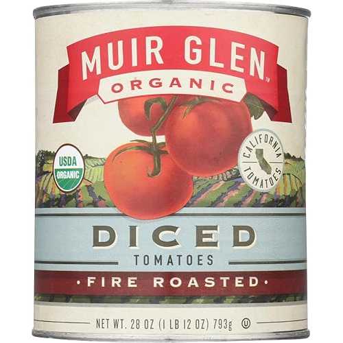Muir Glen Organic Diced Tomatoes Fire Roasted 28 薬局衡オンス (Pack of 2)