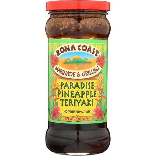 JOGRO Kona Coast Marinade \u0026 Grilling Sauce Paradise Pineapple Teriyaki -- 15 fl 薬局衡オンス - 2パソコン