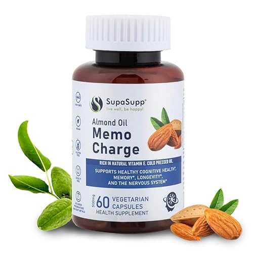 SRI SRI TATTVA Memo Charge Almond Oil, 500瓱 (60 Capsules)