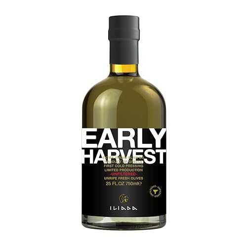 Iliada Early Harvest Extra Virgin Olive Oil Unfiltered 750ml / Single Variety Koroneiki / 100% Greek / Cold Press / Polyphenol Rich