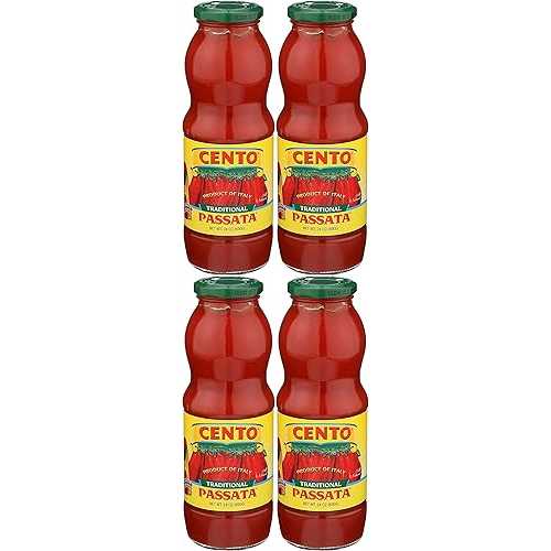 CENTO FOODS Crushed Passata Tomatoes, 24 OZ Pack of 4