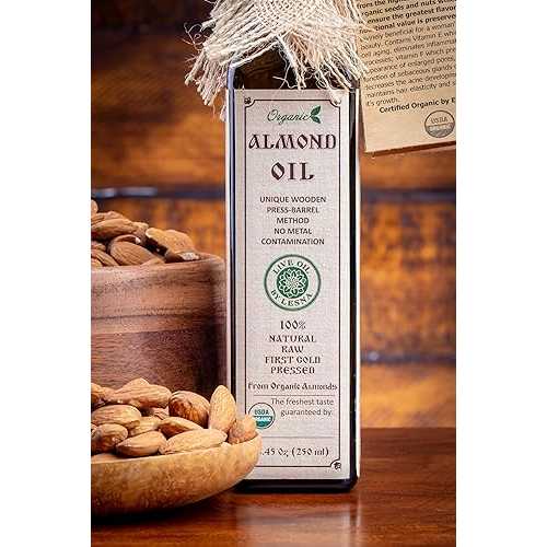 Live Oil by Lesna Fresh Raw USDA Certified Organic Almond Oil, Cold-Pressed, Freshly Squeezed Live Oil, 8.45 fl 薬局衡オンス (250 ml), No Preservatives, No Additives, No Heat Applied