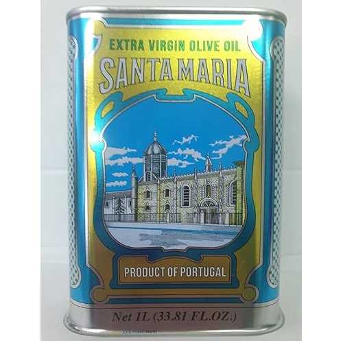 Extra Virgin Olive Oil - Santa Maria Portuguese Vintage Metal Tin - 1 L. This is a brand with almost 100 Years.