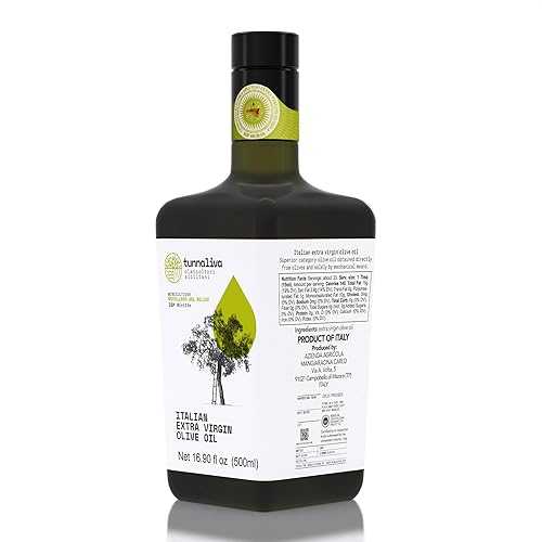 Tunnaliva Oleicoltori Siciliani Tunnaliva EVO Oil - Italian Extra Virgin Olive Oil - 100% Nocellara del Belice - IGP Sicilia - 16,91 fl 薬局衡オンス Bottle
