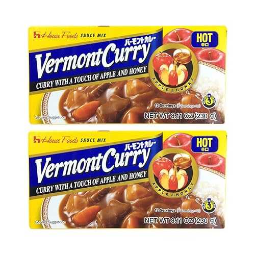 [ 6 Packs ] House Foods Vermont Curry Hot 8.11 Oz (230g)