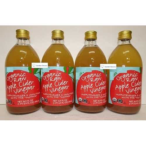 Trader Joes Trader Joe Organic Raw Apple Cider Vinegar 16.9fl 薬局衡オンス 500ml (Four Bottles)