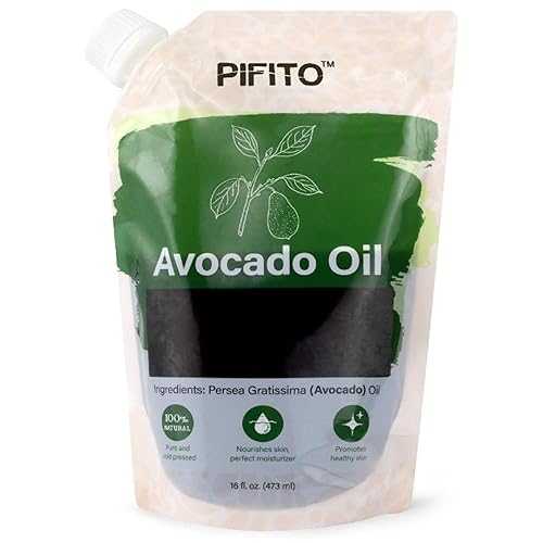 Pifito Avocado Oil (16 薬局衡オンス) for Soap Making │ Premium 100% Pure and Natural Carrier Oil for Essential Oils, Skin Care, Hair and Body Oil, Moisturizing Massage Oil for Aromatherapy Pifito Avocado Oil (16 薬局衡オンス) for