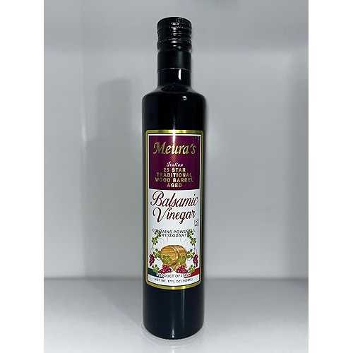 Sweet Italian Aged Balsamic Vinegar, Wood Barrels, traditional Style, 25 Stars Kosher, 500 ML By Meura\u0027s