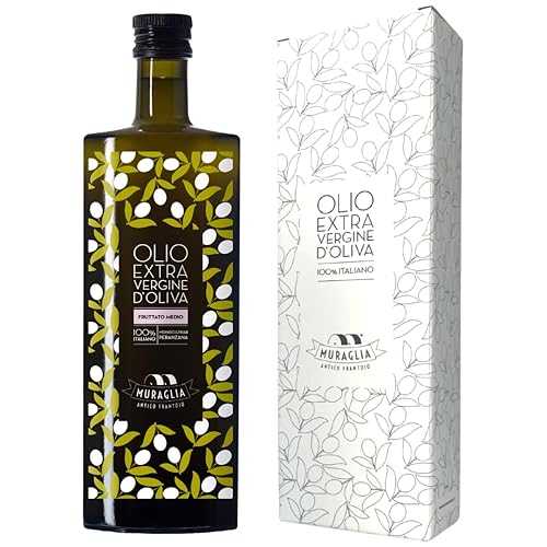 MURAGLIA ANTICO FRANTOIO Antico Frantoio Muraglia Medium Fruity Extra Virgin Olive Oil / Premium Polyphenol Rich EVOO / Early Harvest First Cold Pressed / Imported from Apulia Italy / 16.9 fl 薬局衡オンス (500ml) Bottle with Gif