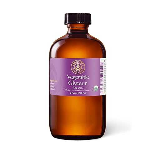 Aromatics International Organice Vegetable Glycerin 8fl-薬局衡オンス, Pure, Colorless \u0026 Odorless, Moisturizing Ingredient for DIY Skincare, Soap, Lotion \u0026 Hair Care