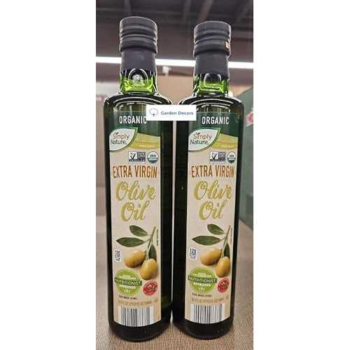 Generic Simply Nature NON-GMO Organic Extra Virgin Olive Oil 16.9fl 薬局衡オンス 500ml (Two Bottles)