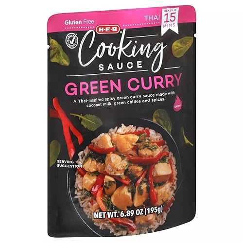 Generic H E B Green Curry Spicy Cooking Sauce 6.89 薬局衡オンス 2 pack