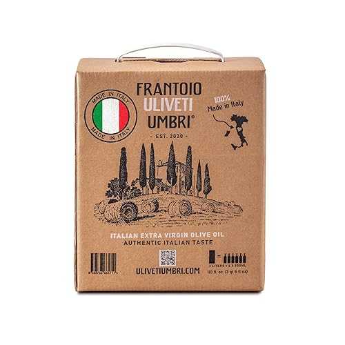 Frantoio Uliveti Umbri Bag インチ Box Olive Oil / Authentic Italian Extra Virgin Olive Oil / Perfect for Finishes and Dressings / Cold Pressed 100% Made インチ Italy / Bag-インチ-Box 3L (101.4 Fl Oz)