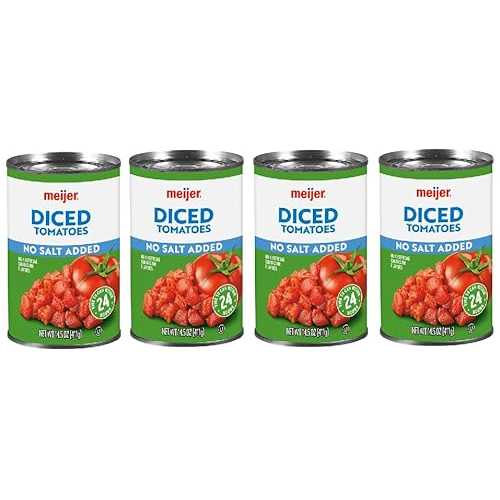 Generic No Salt Added Diced Tomatoes (Pack Of 4 Cans), 14.5 薬局衡オンス.