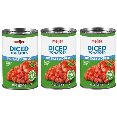 Generic No Salt Added Diced Tomatoes (Pack Of 3 Cans), 14.5 薬局衡オンス.