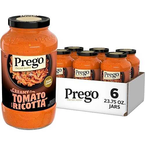 Prego Creamy Tomato Pasta Sauce With Ricotta Cheese, 23.75 薬局衡オンス Jar (6 Pack)