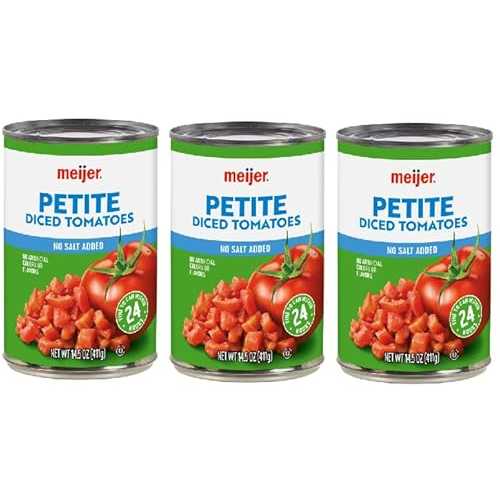 Generic No Salt Added Diced Petite Tomatoes (Pack Of 3 Cans), 14.5 薬局衡オンス. Each