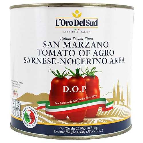 L\u0027Oro Del Sud - D.O.P San Marzano Tomatoes of Agro Sarnese-Nocerino Area, Net Wt. 2550g (88 fl. 薬局衡オンス). Pomodoro San Marzano dell Agro Sarnese-Nocerino DOP Certification