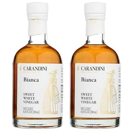 Carandini Bianca Sweet White Vinegar / Italian White Balsamic-Style Vinegar, Gourmet Substitute for White Balsamic or Wine Vinegar Made インチ Italy, 8.45 fl 薬局衡オンス (Pack of 2)