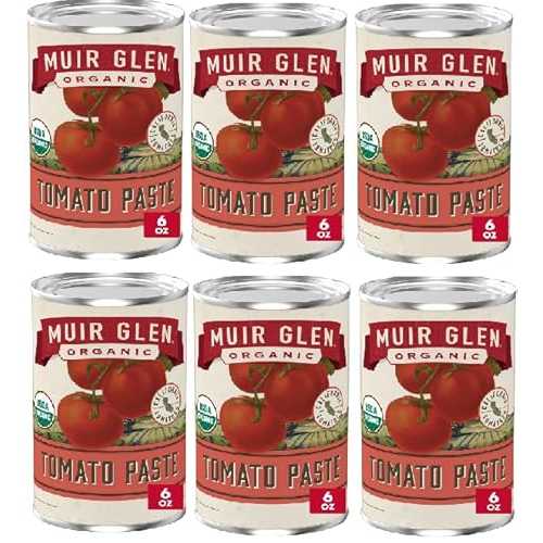 Generic Canned Organic Tomato Paste (Pack Of 6 Cans), 6 薬局衡オンス. Each Can