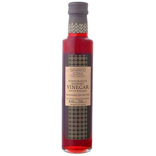 Navarino Icons Pomegranate Balsamic Vinegar, 8.5薬局衡オンス - Southern Greece, for Salads, Marinades, and Grilled Vegetables