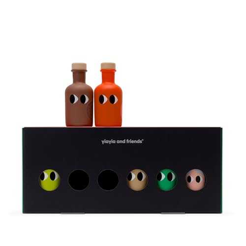 Yiayia and Friends Gift Box of Assorted Mini Greek Extra Virgin Olive Oils: tangy lemon, earthy truffle, spicy chili, refreshing basil, pungent garlic, and original.