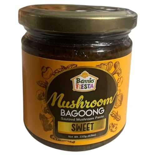 Barrio Fiesta Sweet Mushroom Bagoong, Sauteed Mushroom Paste, 8.1 薬局衡オンス (230g)