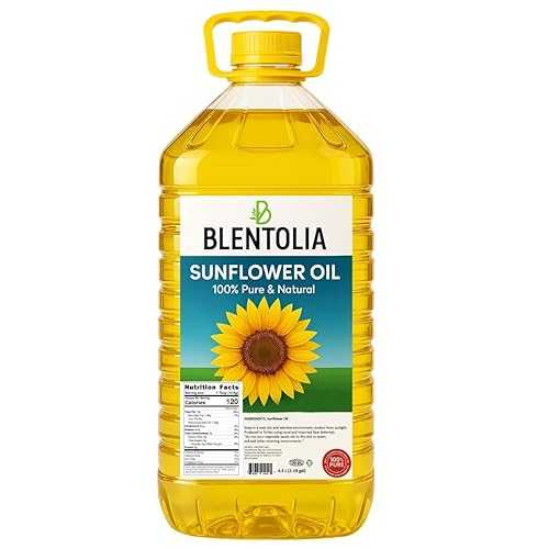 Blentolia- 100% Pure Sunflower Oil 1.19 Gallon (4.5L) / Light Taste, High Oleic / Ideal for Frying, Cooking \u0026 Baking