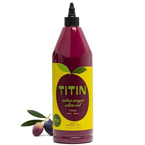 TITIN Extra Virgin Olive Oil for Everyday Cooking, High Polyphenol, First Harvest Cold-Pressed Single Origin Picual Olive Oil from Spain, Bronze Medal Winner 2025 USI Olive Oil Competition, BPA-free Squeeze Bottle, Bala