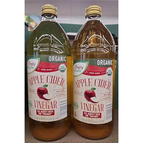 Generic Simply Nature Organic NON-GMO Apple Cider Vinegar 33.8fl 薬局衡オンス 1 liter (Two Bottles)