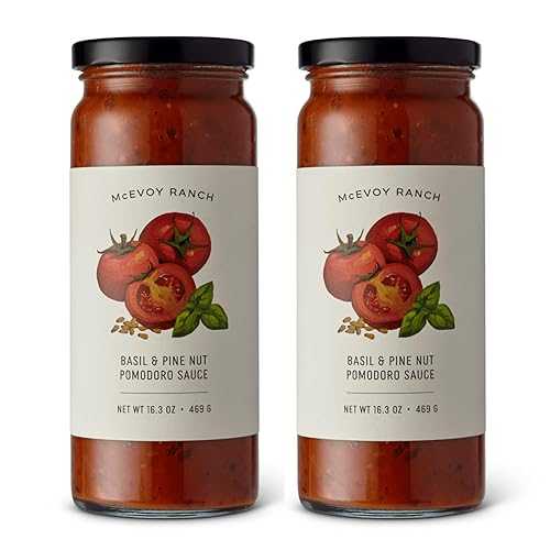 McEvoy Ranch Basil \u0026 Pine Nut Pomodoro Sauce 16 OZ (2-pack)