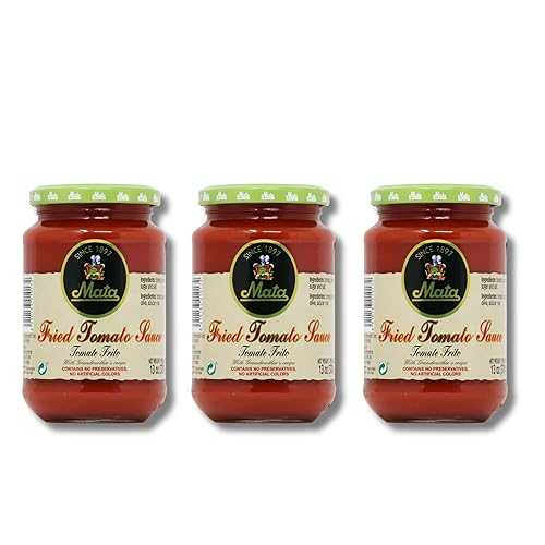 MATA Fried Tomato Sauce 3-Pack (13.05 薬局衡オンス Jars) Extra Quality Spanish Recipe Since 1897 Made with Olive Oil No Preservatives